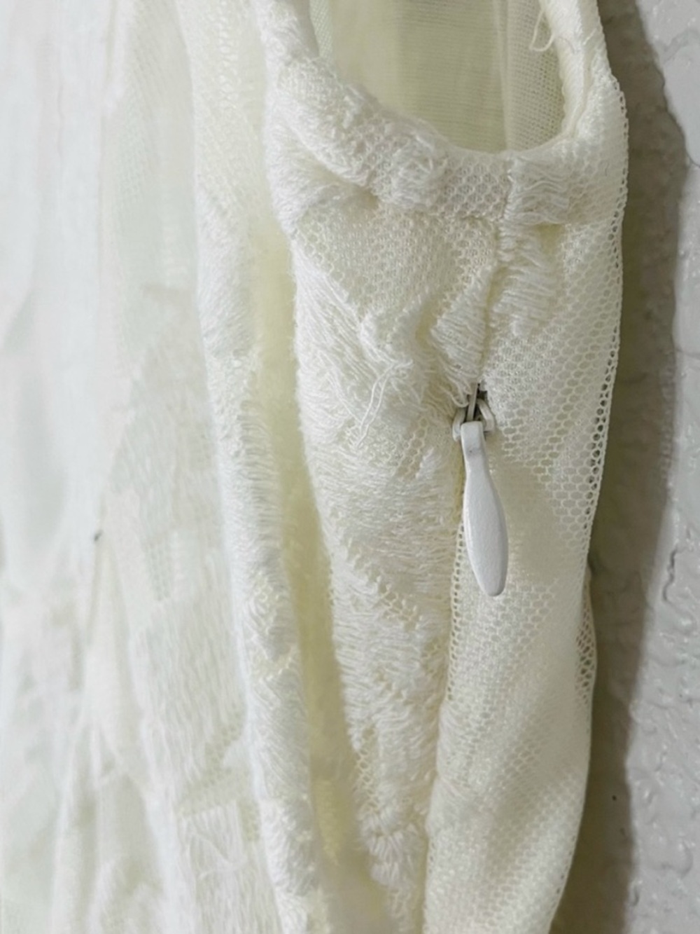 STUNNING Free People Cream Lace Mini Dress - Picture 5 of 7